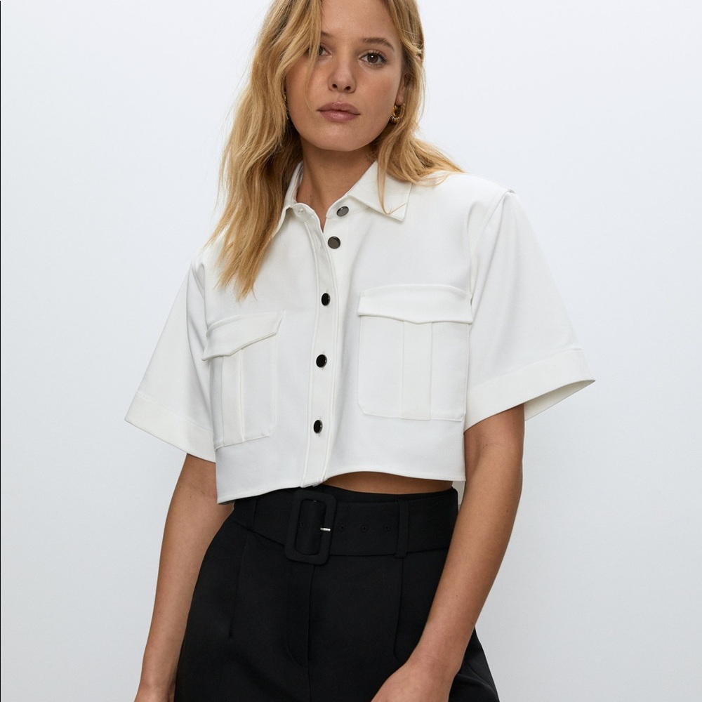 Aritzia Babaton Torino Button Up Top